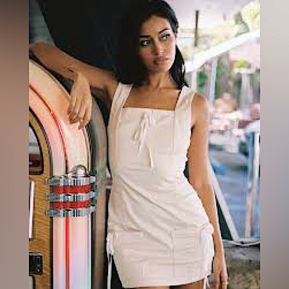 LOBA x REVOLVE Amira Mini Dress in Cream Size S